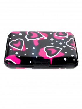 Black&Pink Hearts Credit Card Wallet